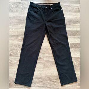 HILTL Men’s Black Jean Classic Straight Trousers 34x32